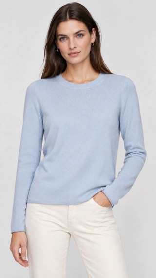 HUGO BOSS mięciutki sweter pure cashmere kaszmir pastelowy błękit S