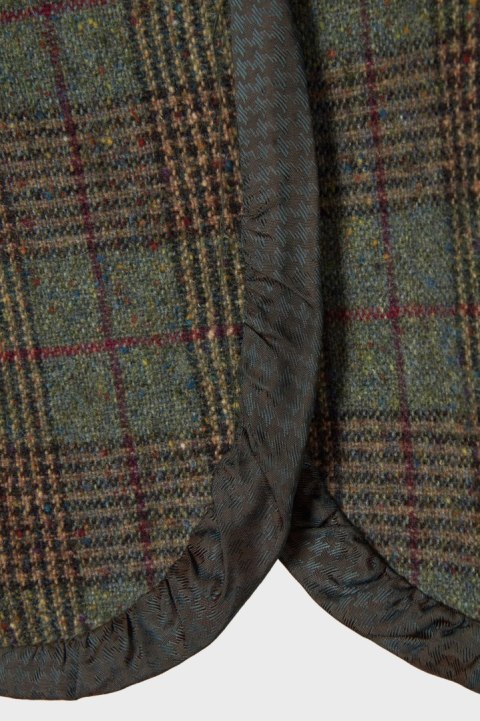 JIGSAW zjawiskowa marynarka taliowana wełna tweed asymetryczne zapięcie S
