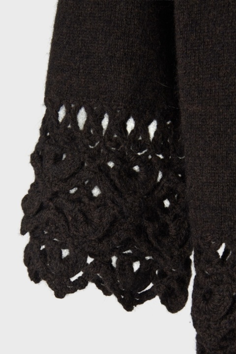 MARKS & SPENCER wyjątkowy sweter wełna jagnięca gorzka czekolada 38
