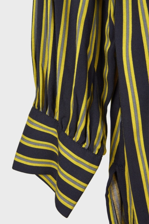 MARKS&SPENCER mięciutka bluzka tunikowa wiskoza luźny krój pionowe paski 44
