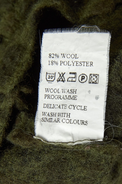 PACO ITALY - niebanalna marynarka fakturowana wełna kolor khaki S/M