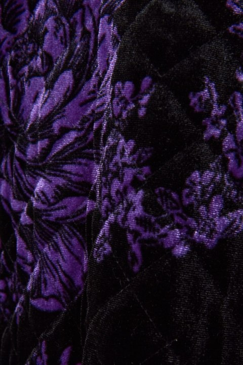 SPORTMAX CODE nieziemsko mięciutka bluza pikowany welur floral fiolet M