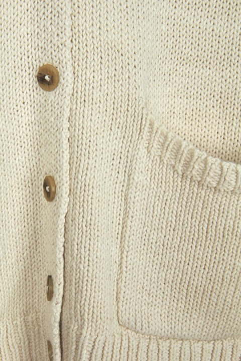 WHITE STUFF mięciutki sweter bawełna len rozpinany 38/40