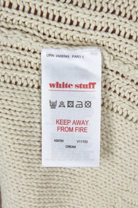 WHITE STUFF mięciutki sweter bawełna len rozpinany 38/40