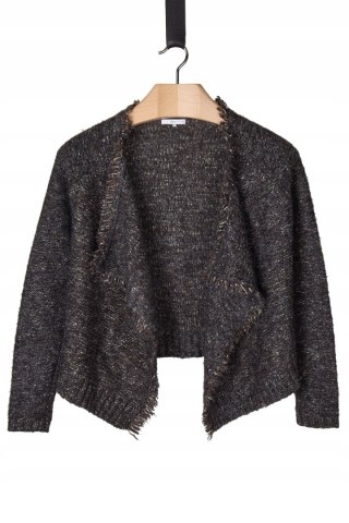 360SWEATER - śliczny sweter narzutka melanż - M