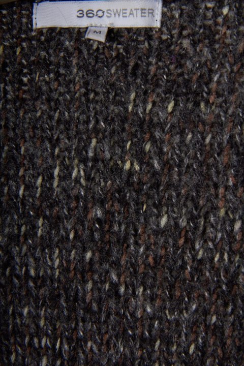 360SWEATER - śliczny sweter narzutka melanż - M