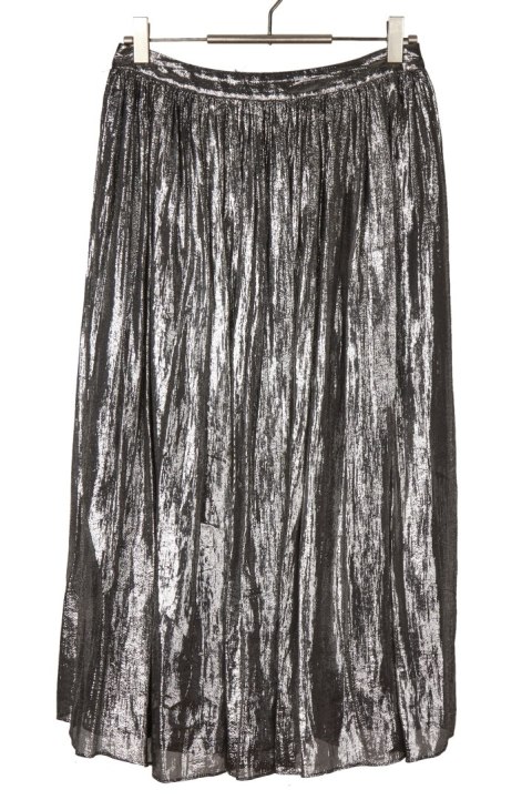 ALICE+OLIVIA - luksusowa spódnica srebrny jedwab - 36