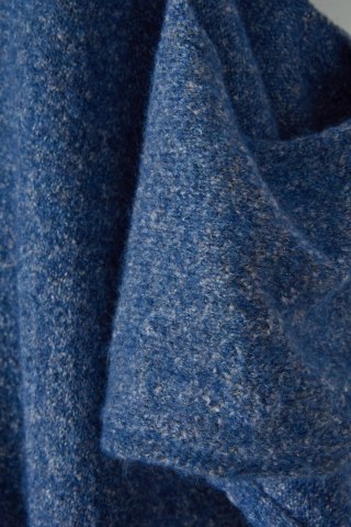 AMAZING - włoski sweter ponczo melanż - one size