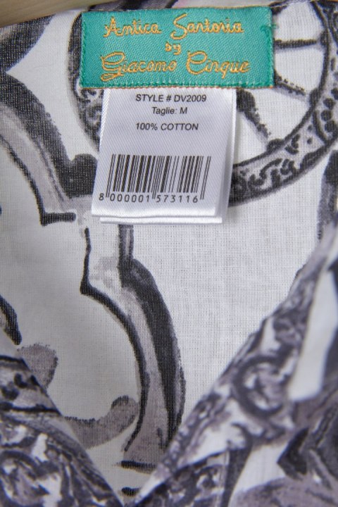 ANTICA SANTORIA by GIACOMO CINQUE śliczna sukienka fantastyczne wzory L