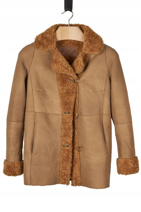 ARMANI JEANS - ciepły płaszcz kożuch - 38