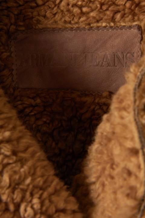 ARMANI JEANS - ciepły płaszcz kożuch - 38