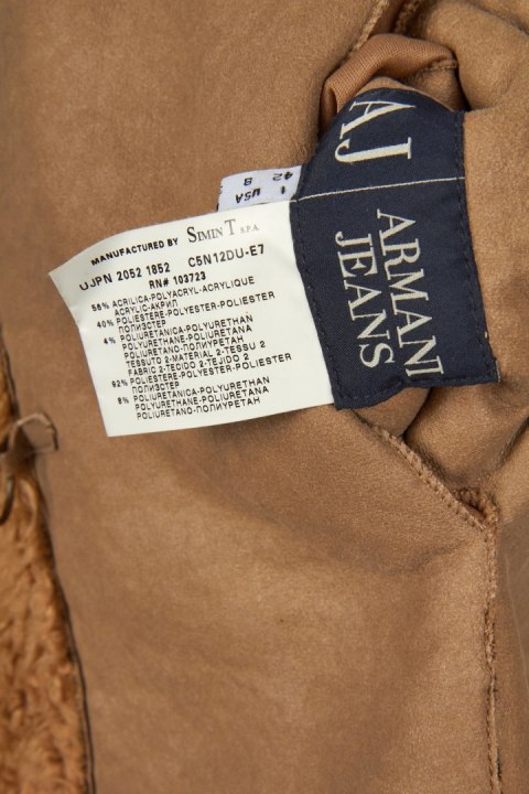 ARMANI JEANS - ciepły płaszcz kożuch - 38