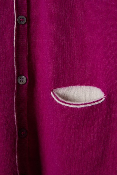 AVA niespotykany sweter wełna merynosa cudny kolor cyklamen 36