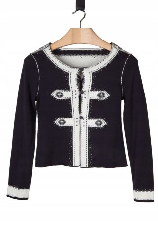 BETTY BARCLAY - wyszukany sweter dwustronny bawełna - S