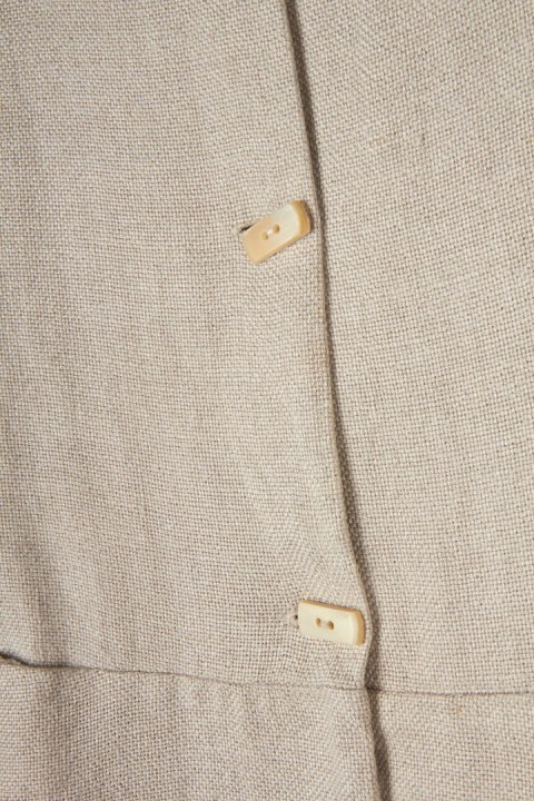 BLUE HORIZON -urocza tunika surowy len oversize -S