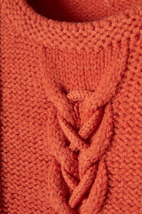 BOTTEGA (ELISA CAVALETTI) mięsisty włoski sweter soczysty pomarańcz S/M