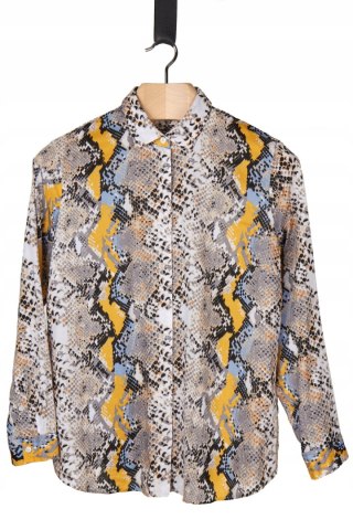 BRAX - wyjątkowa mięciutka bluzka bawełna motyw skóry węża - 42