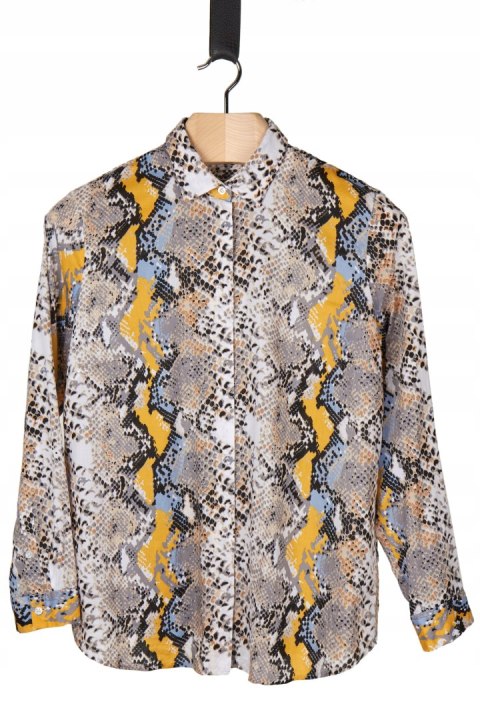 BRAX - wyjątkowa mięciutka bluzka bawełna motyw skóry węża - 42