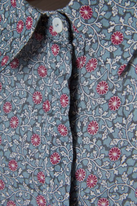 CAROLL PARIS luksusowa bluzka delikatny print bawełna 36