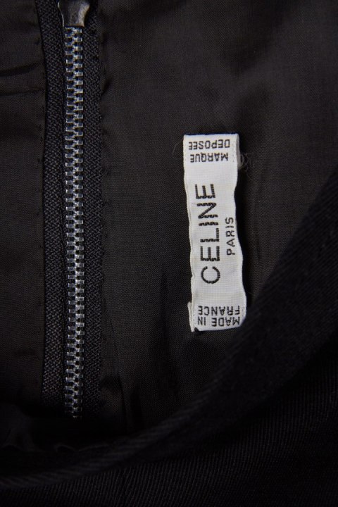 CELINE - elegancka czarna spódnica vintage wełna - 38