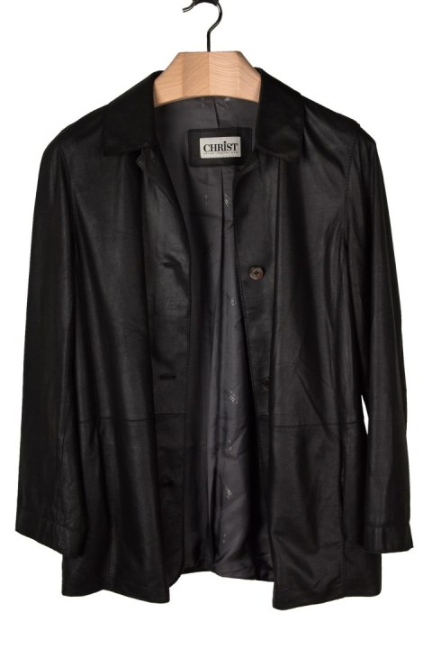 CHRIST - płaszcz skórzany delikatna skóra- 42