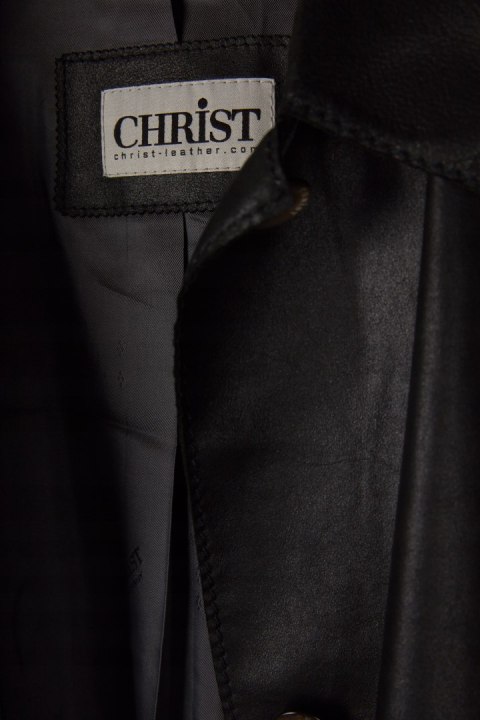 CHRIST - płaszcz skórzany delikatna skóra- 42