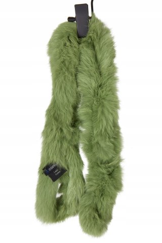 CODELLO mięciutki szalik futerko naturalne królika etola przypinka