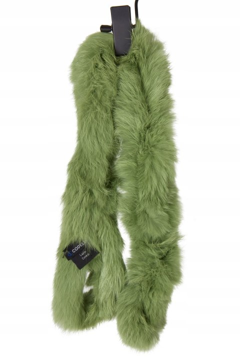 CODELLO mięciutki szalik futerko naturalne królika etola przypinka