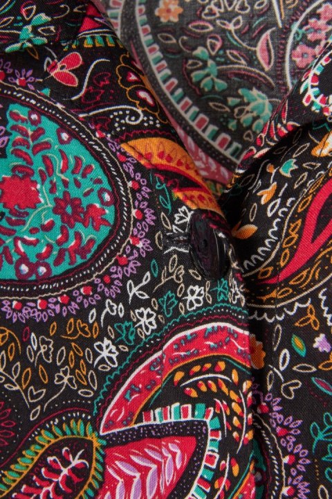 CORNELIA MILLACK oryginalna niszowa bluzka koszulowa paisley XL