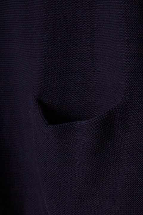 COS -sweter bawełna z kieszeniami ciemny granat-XS