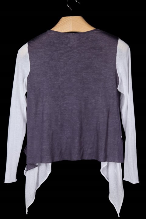 CREA CONCEPT - mięciutki sweter narzutka bawełna z kieszeniami - 40