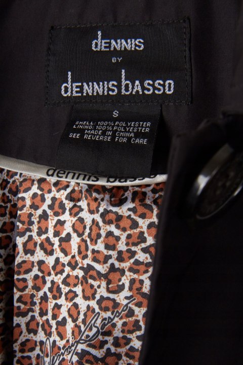 DENNIS BY DENNIS BASSO - elegancki czarny płaszcz - S/M