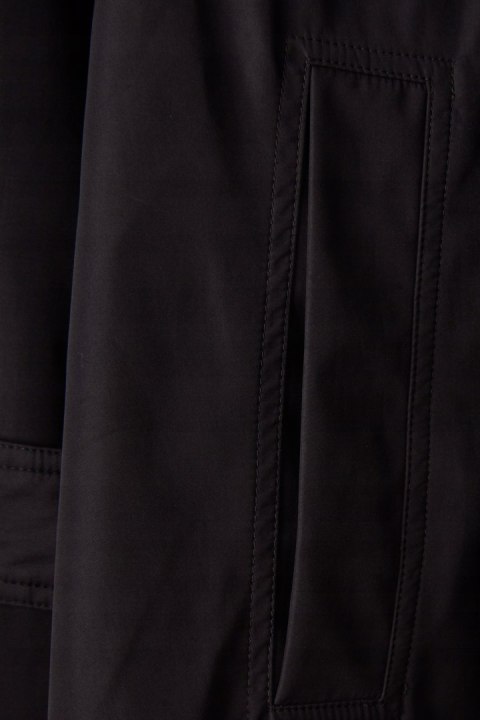 DENNIS BY DENNIS BASSO - elegancki czarny płaszcz - S/M