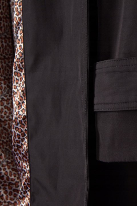 DENNIS BY DENNIS BASSO - elegancki czarny płaszcz - S/M