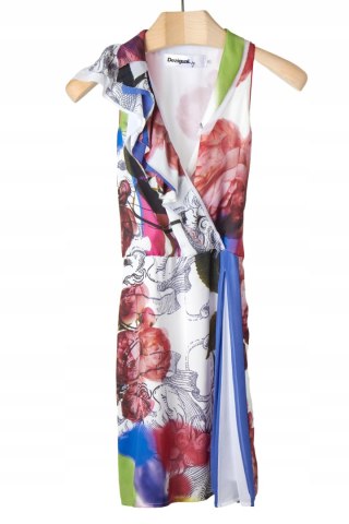 DESIGUAL-śliczna sukienka fantastyczne kwiaty- S/M