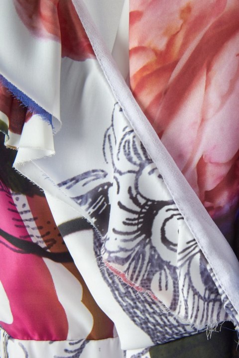 DESIGUAL-śliczna sukienka fantastyczne kwiaty- S/M