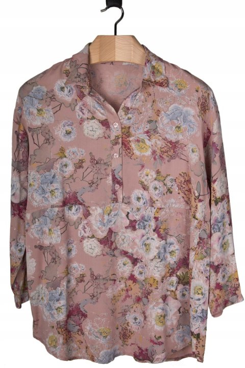 Delikatna włoska tunika pastelowy kolor wiskoza- L