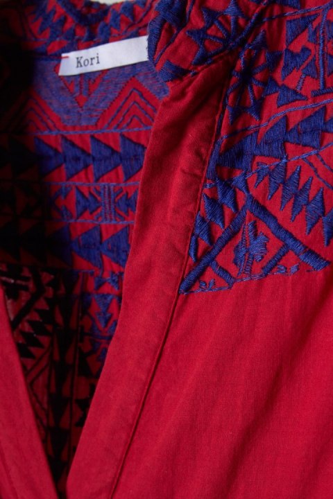 GREEK ARCHAIK KORI - zjawiskowa sukienka hafty - S