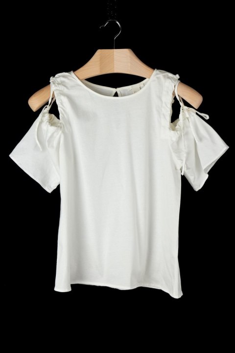 H&M - ciekawa bluzka odkryte ramiona - S/M