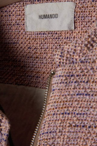 HUMANOID - niepowtarzalny sweter bluza bawełna melanż - S