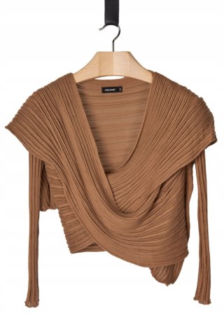 IOANNA KOURBELA artystyczny sweter wiele możliwości noszenia one size