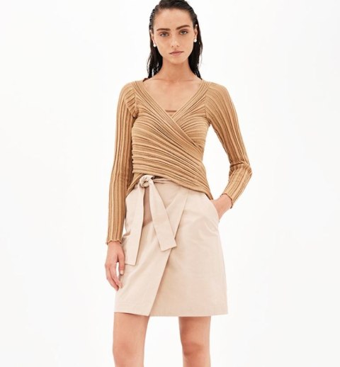 IOANNA KOURBELA artystyczny sweter wiele możliwości noszenia one size