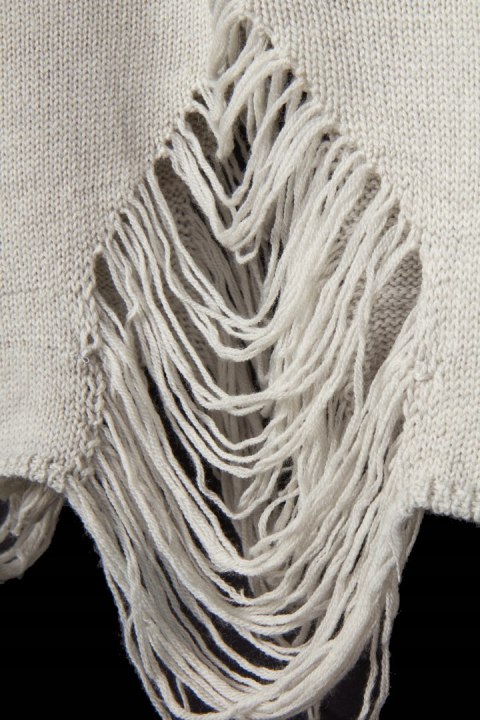 IRO JEANS niesamowicie mięciutki sweter wełna motyw dziur luźny krój L