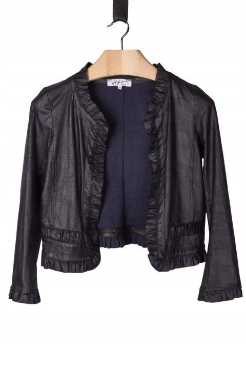 JEFF GALLANO PARIS luksusowa marynarka narzutka imitacja skóry S