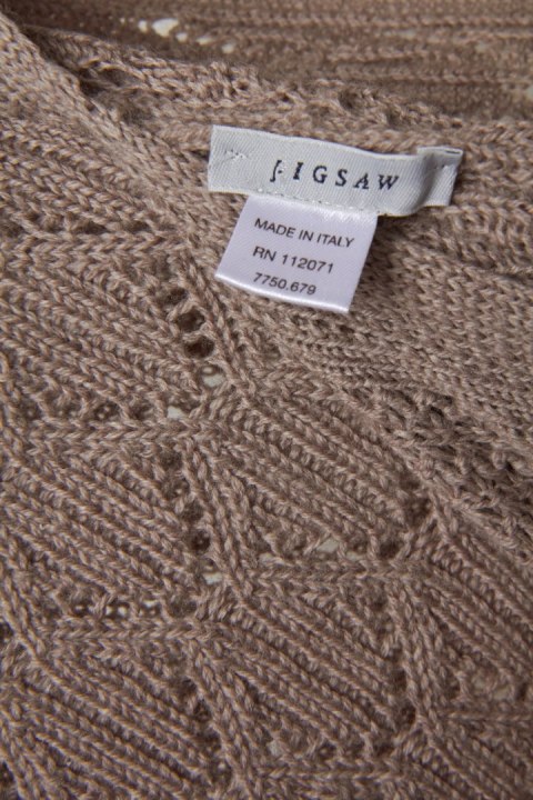 JIGSAW niesamowity mięciutki włoski sweter ponczo wełna one size