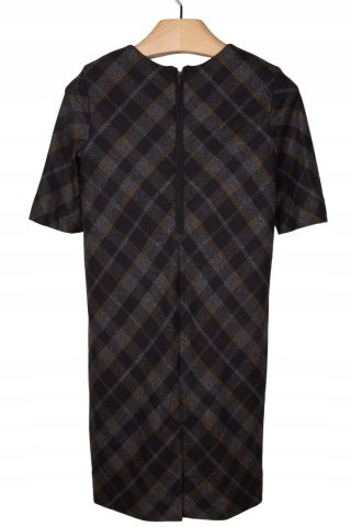 JIGSAW śliczna wełniana sukienka w kratę S