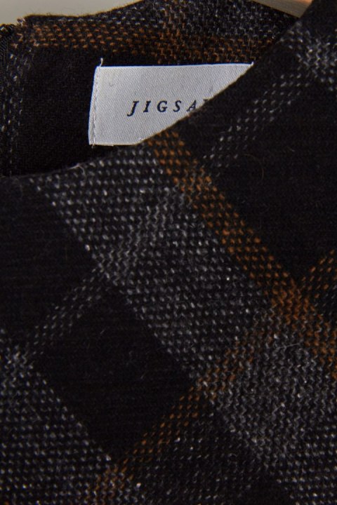 JIGSAW śliczna wełniana sukienka w kratę S