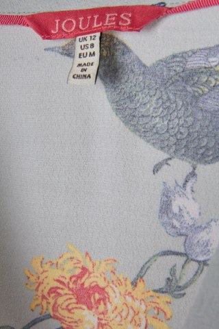 JOULES - delikatna luźna bluzka roślinny motyw - M