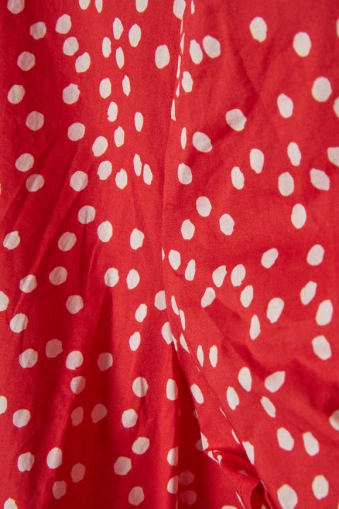 JOULES nietuzinkowa sukienka piękna czerwień w groszki 40