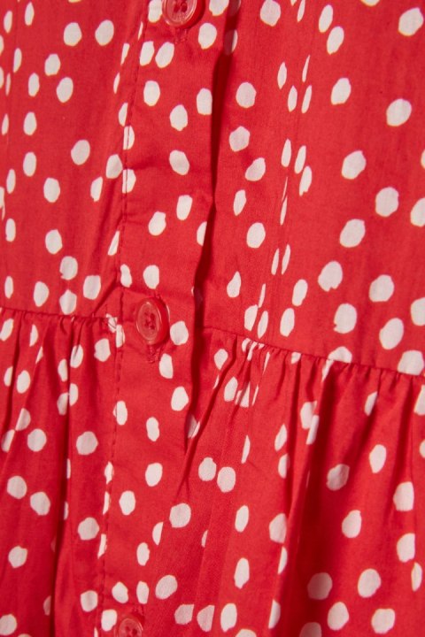 JOULES nietuzinkowa sukienka piękna czerwień w groszki 40